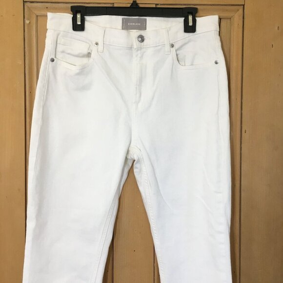 Everlane Womens The High Rise Straight Leg Denim Jeans Size 31 Reg. White SP EXC - Picture 3 of 11